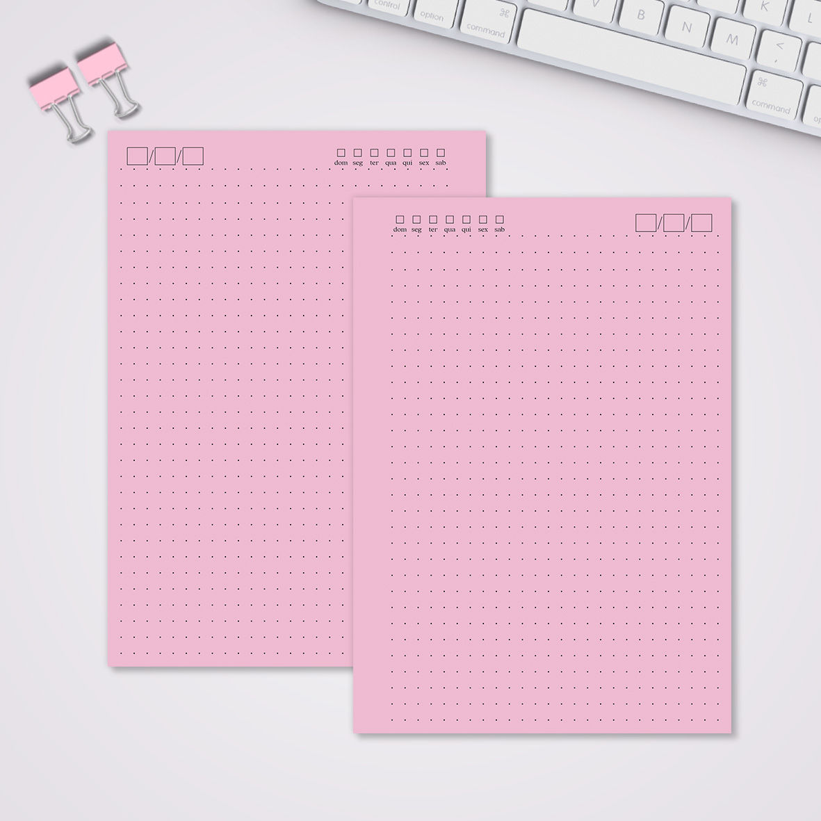 miolo caderno A5 Pontilhado