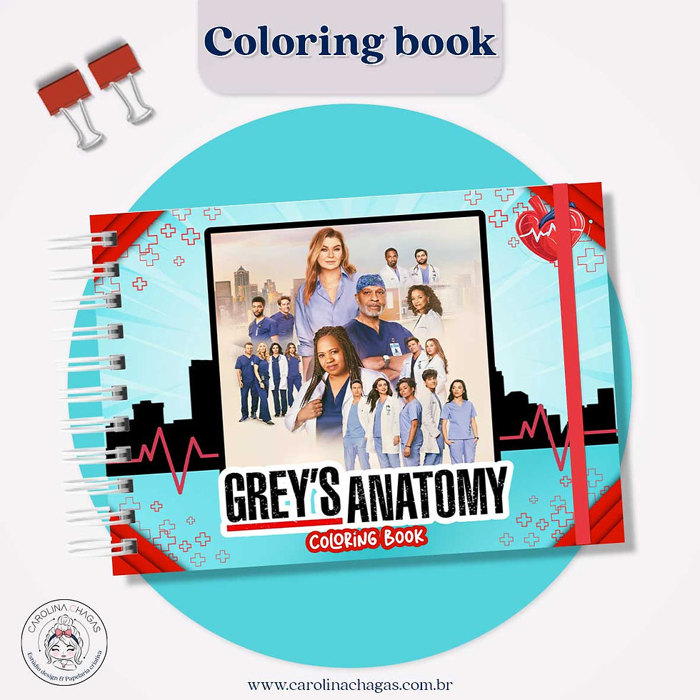 Livro de colorir greys anatomy
