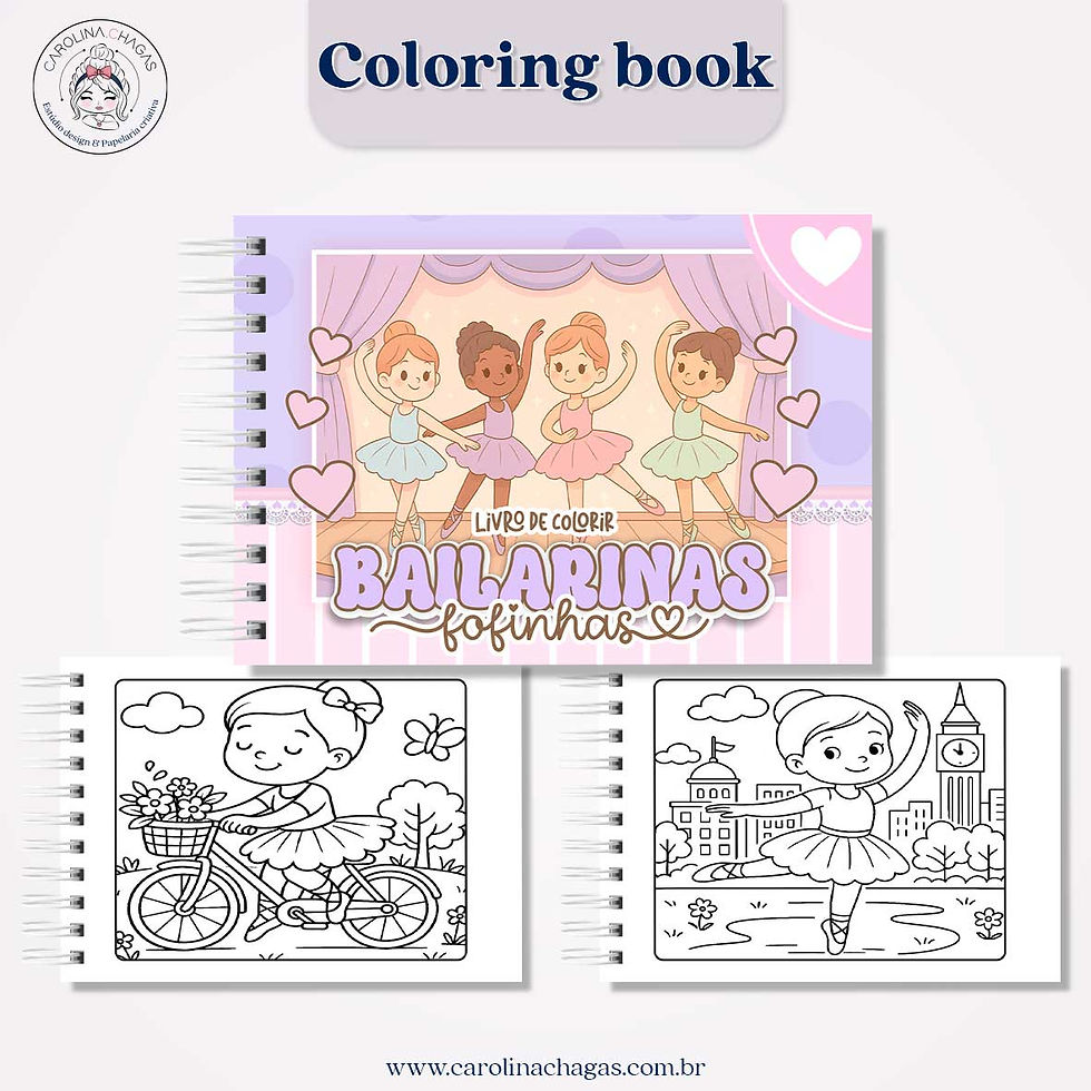 Miniatura: Livro de colorir bailarinas fofinhas