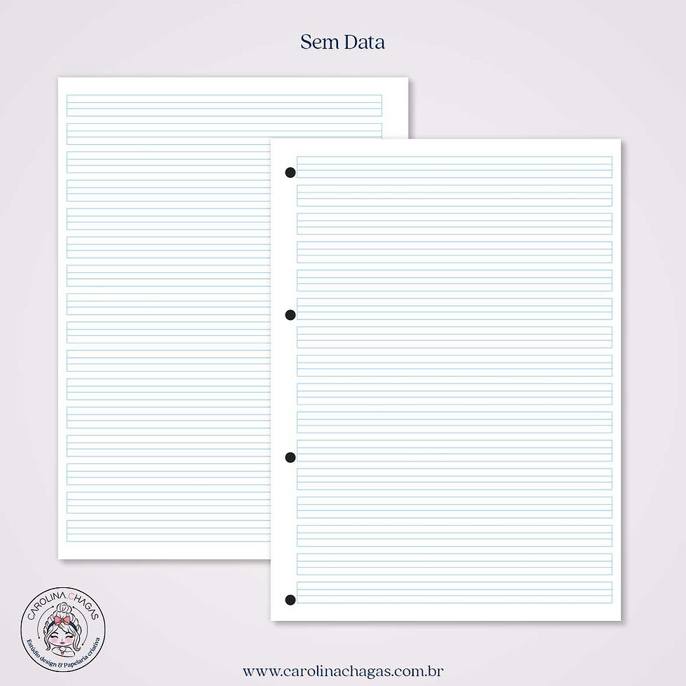 Miniatura: folha fichário universitário caligrafia