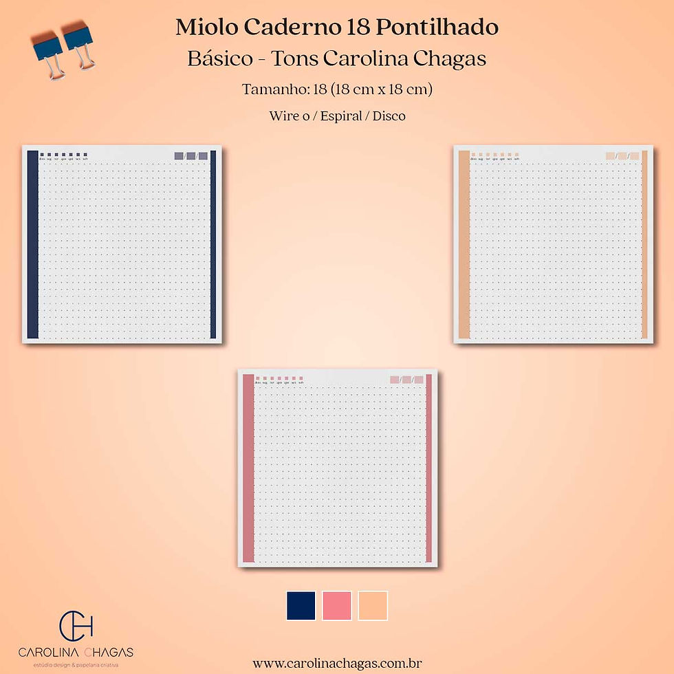 Miniatura: Miolo caderno 18 pontilhado