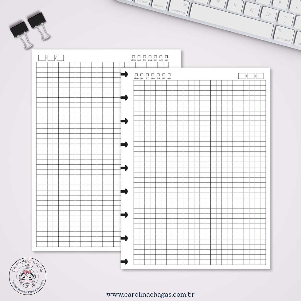refil caderno de disco m quadriculado