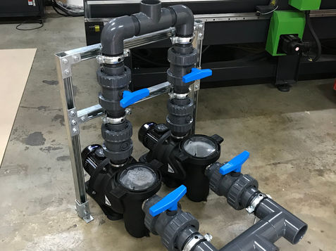 UPVC pipework for a pump set