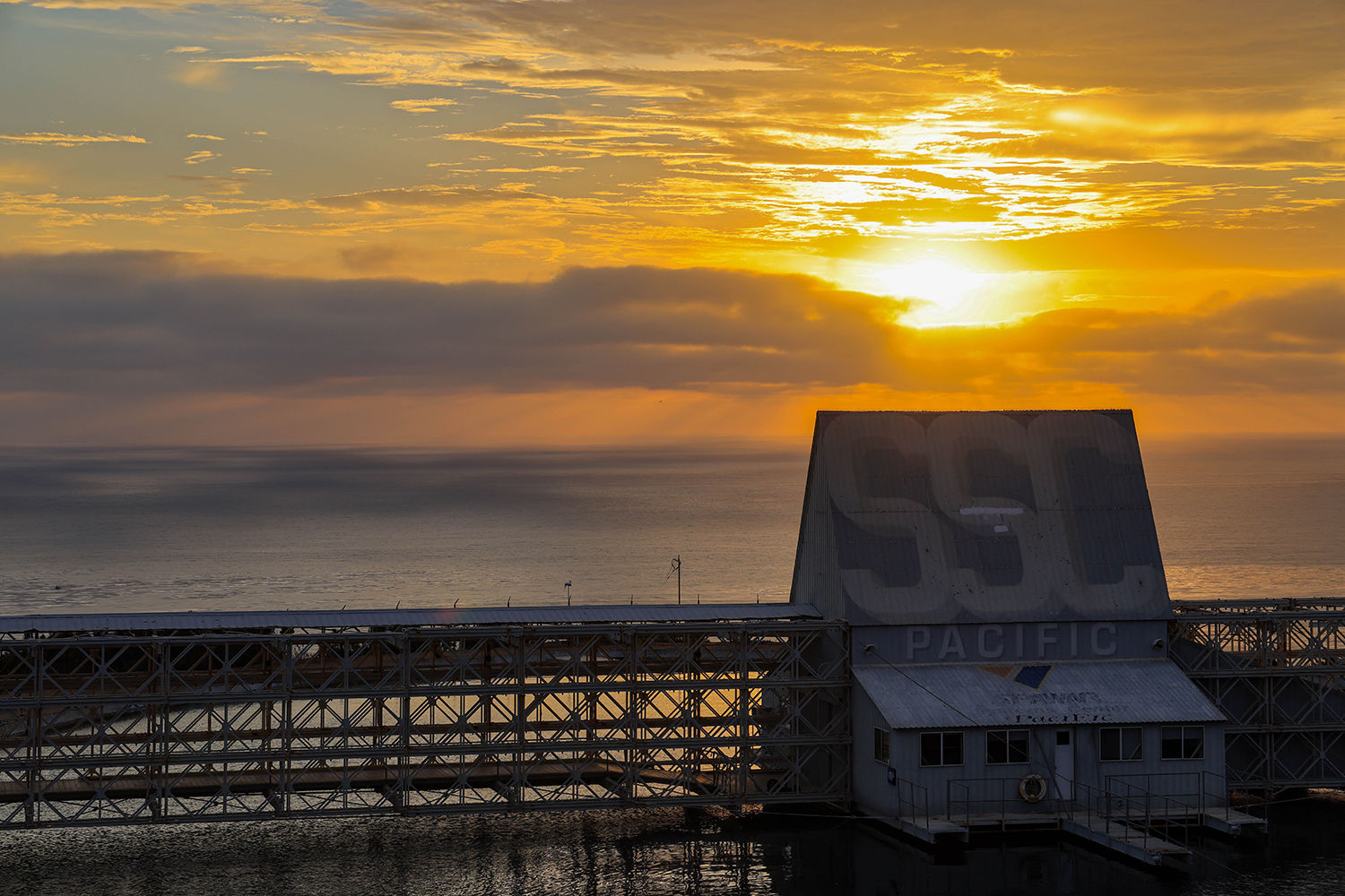 Coucher de soleil sur le pacifique