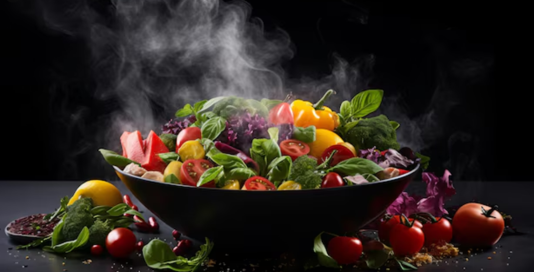 Arranged Food and Objects