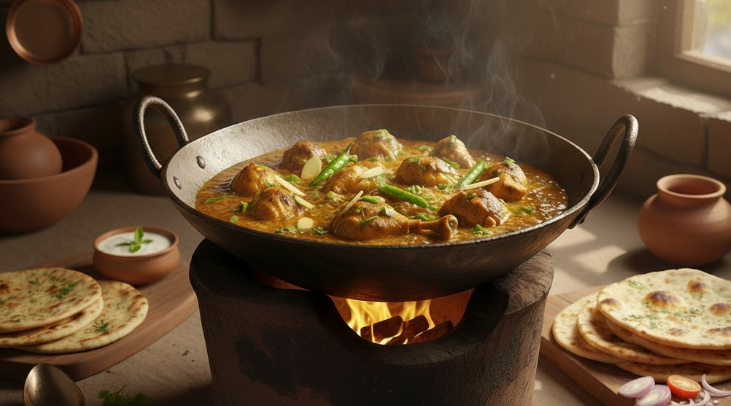 Arranged Food and Objects