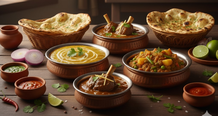 Arranged Food and Objects