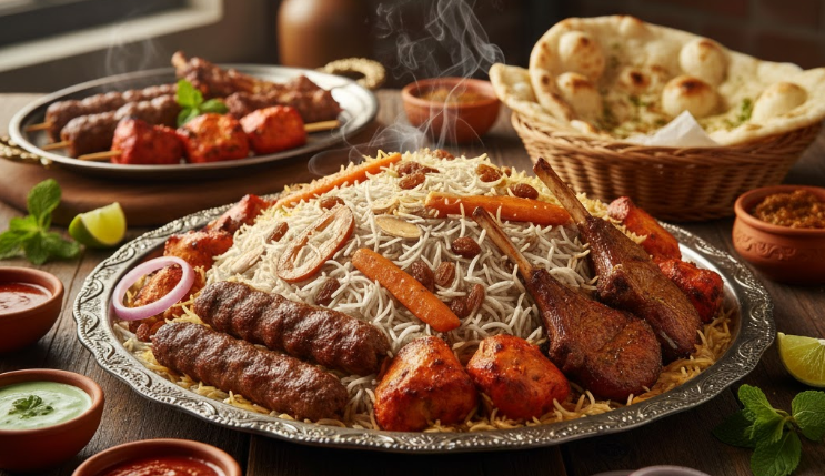 Arranged Food and Objects