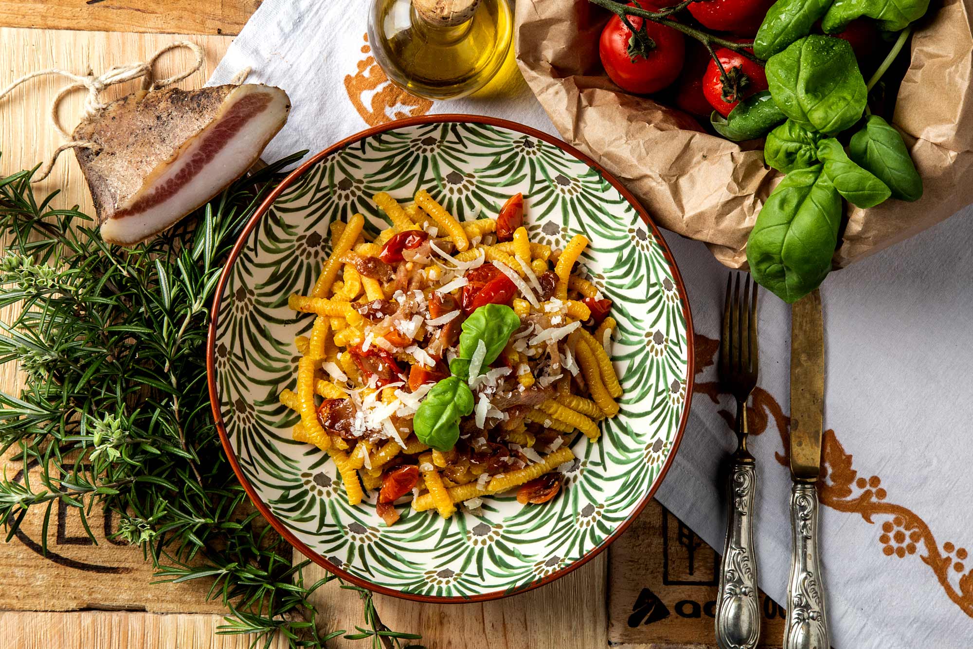 Arranged Food and Objects