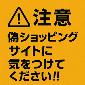 注意⚠️ 偽ショッピングサイトに気をつけてください！！