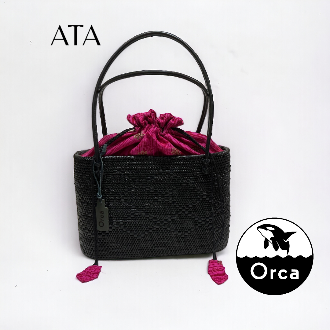 【ATA collection】アタ細工 楕円 黒 アタバッグ