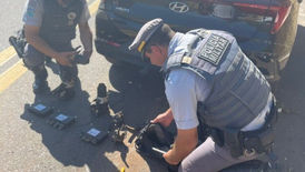 Perseguição termina com prisão e recuperação de peças furtadas de Prefeitura, na Castello Branco