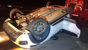 Pedestre morre após se lançar de viaduto e provocar grave acidente na Marechal Rondon