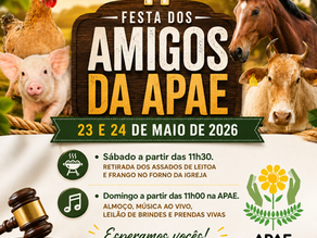 Festa dos Amigos da APAE promete fim de semana de solidariedade e tradição em Porangaba