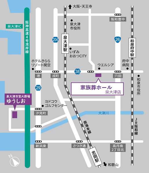 家族葬ホール地図