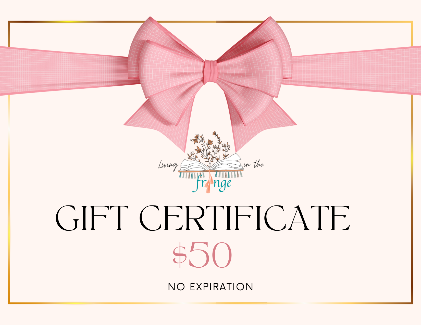 $50 gift certificate 