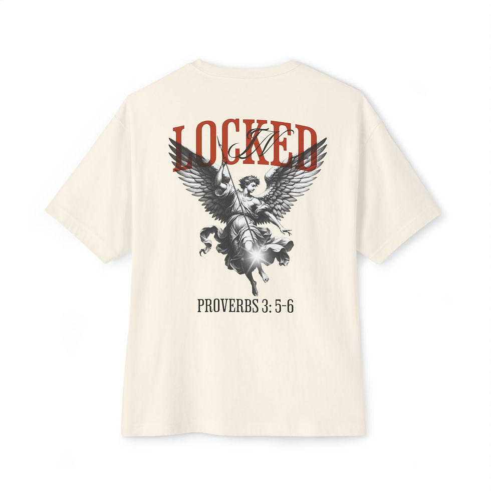 Thumbnail: Locked Angel Graphic Tee | Archangel Wings Illustration