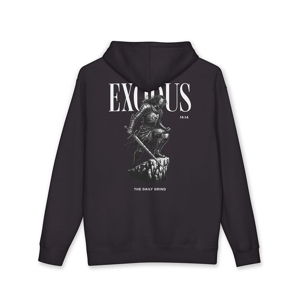 Thumbnail: Exodus 14:14 Knight Graphic Hoodie — Heavyweight Hooded Sweatshirt