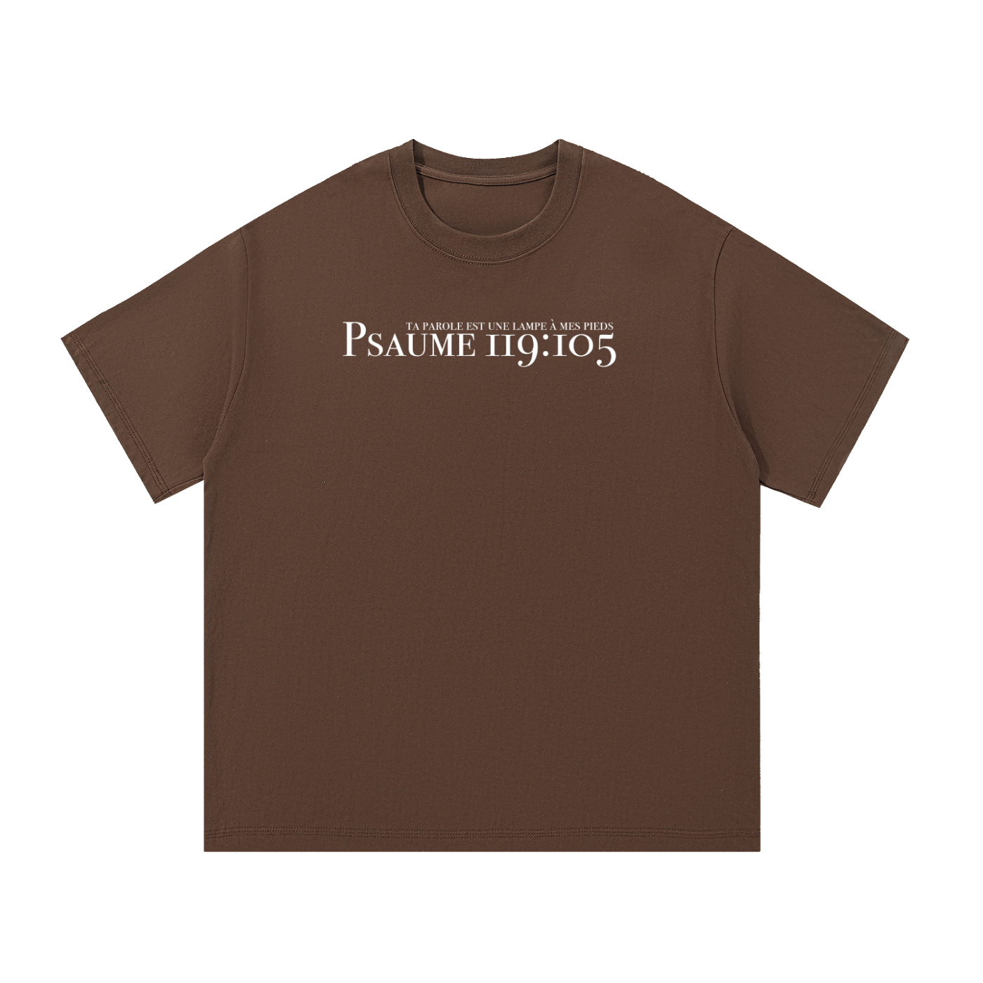 T-Shirt « Psaume 119:105 » - Brun café
