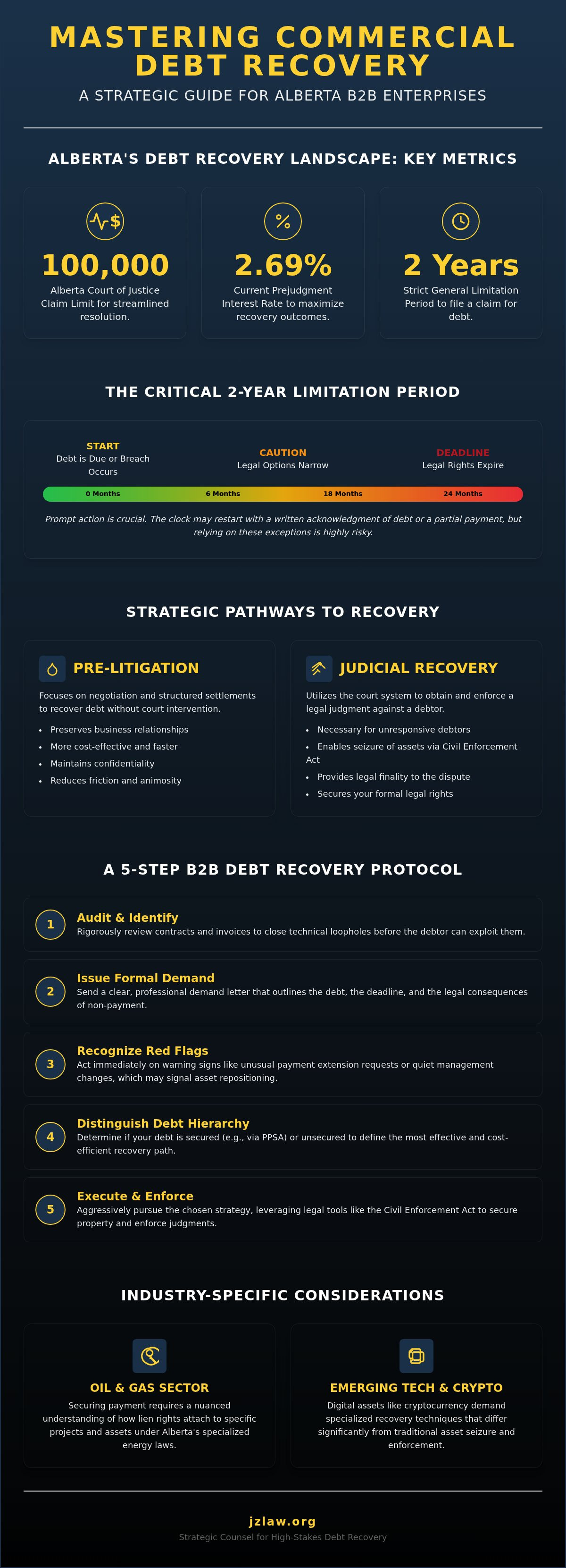 Commercial debt recovery strategies alberta