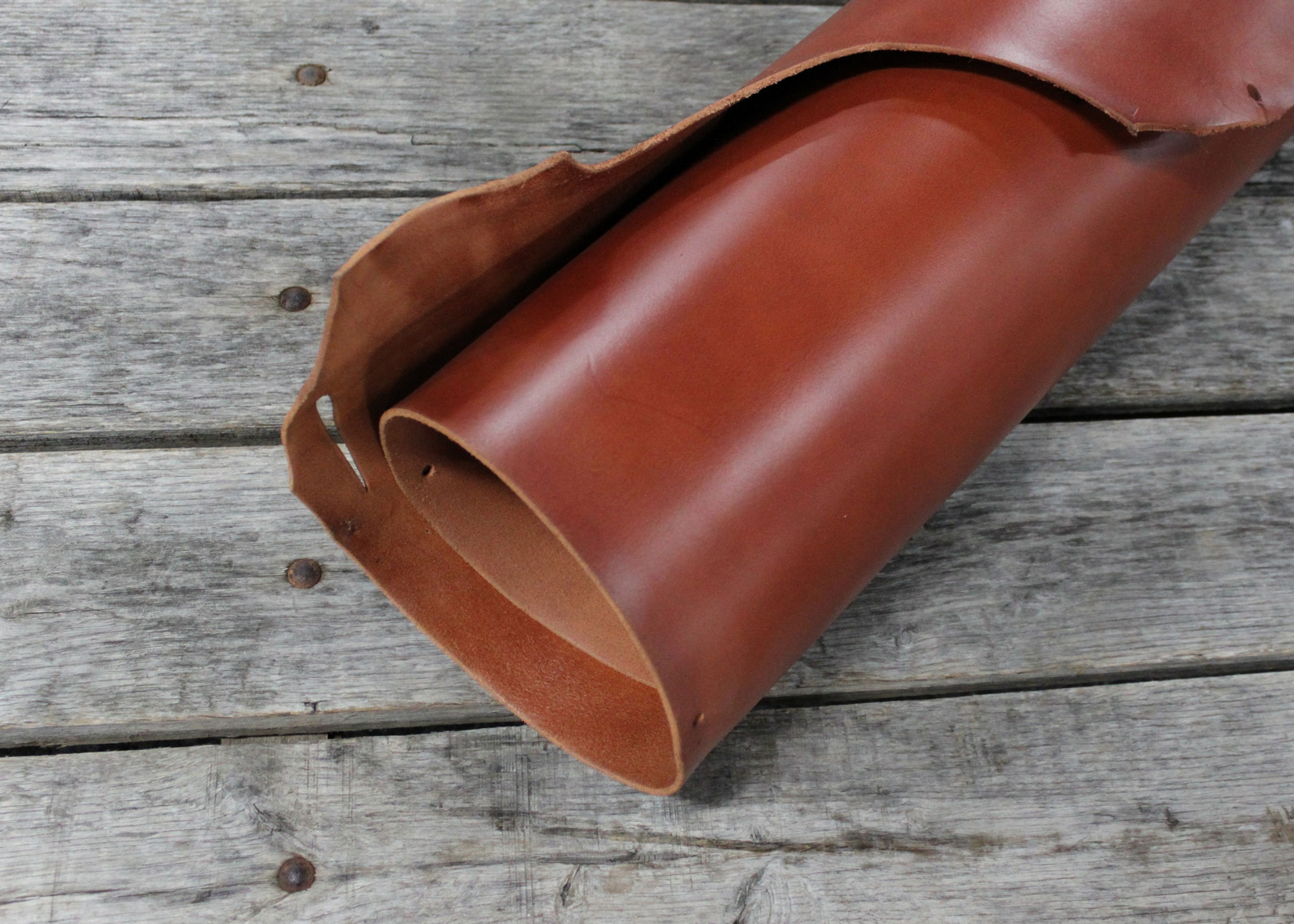 Cinnamon Bridle Leather Rolled
