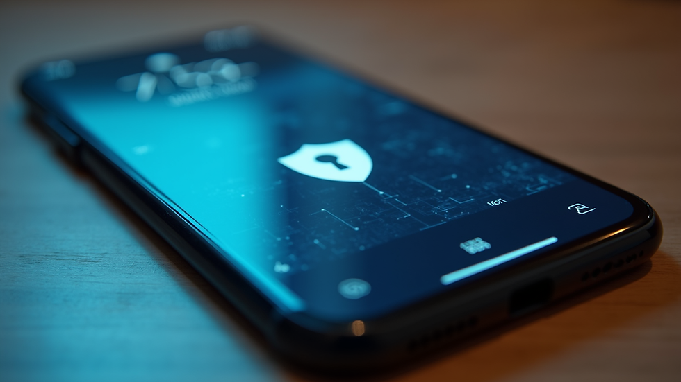 Close-up view of a smartphone displaying a VPN app interface