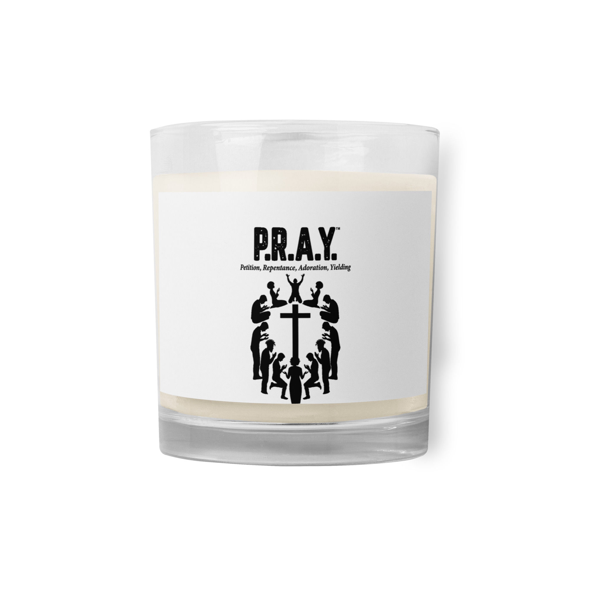 Glass jar soy wax candle