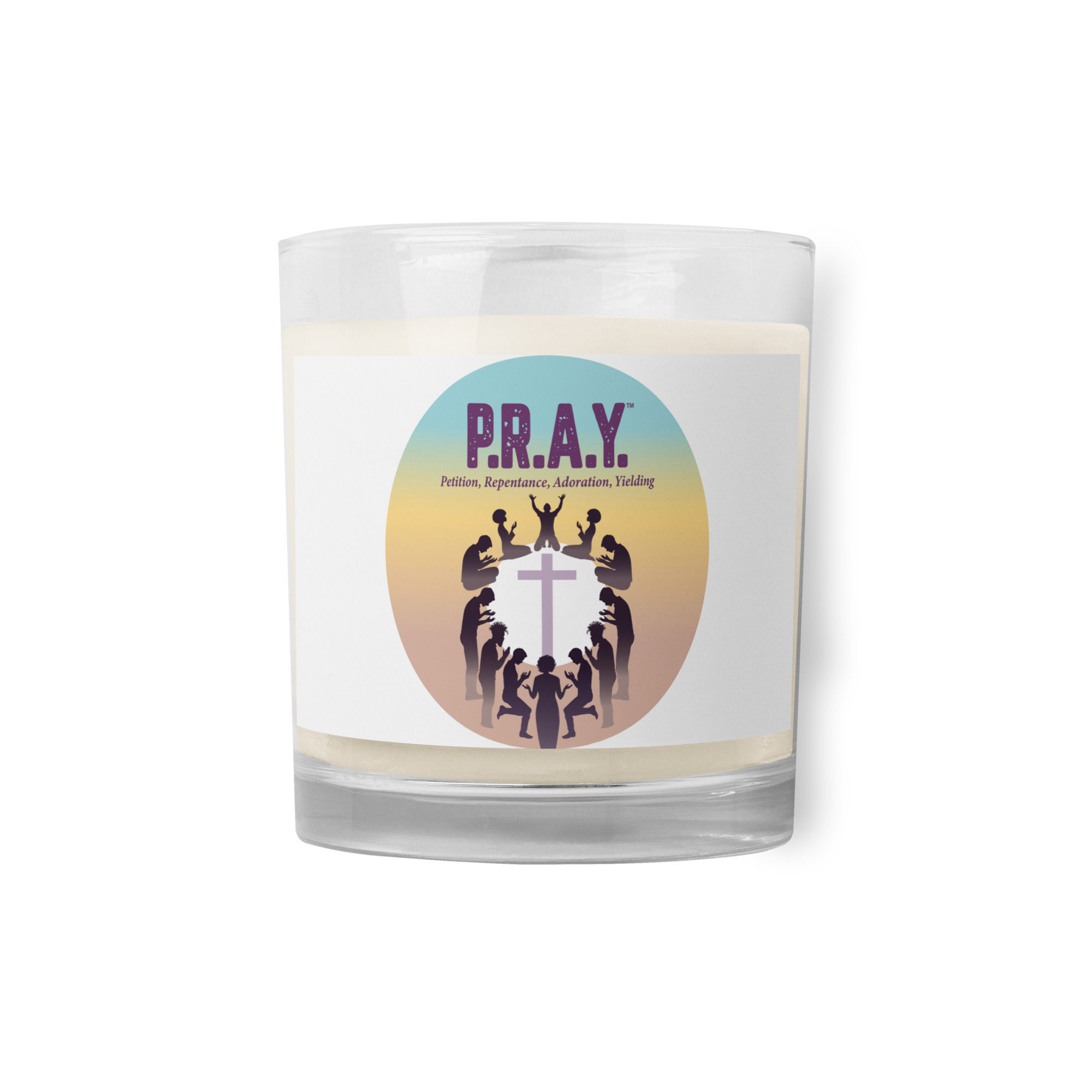 Glass jar soy wax candle