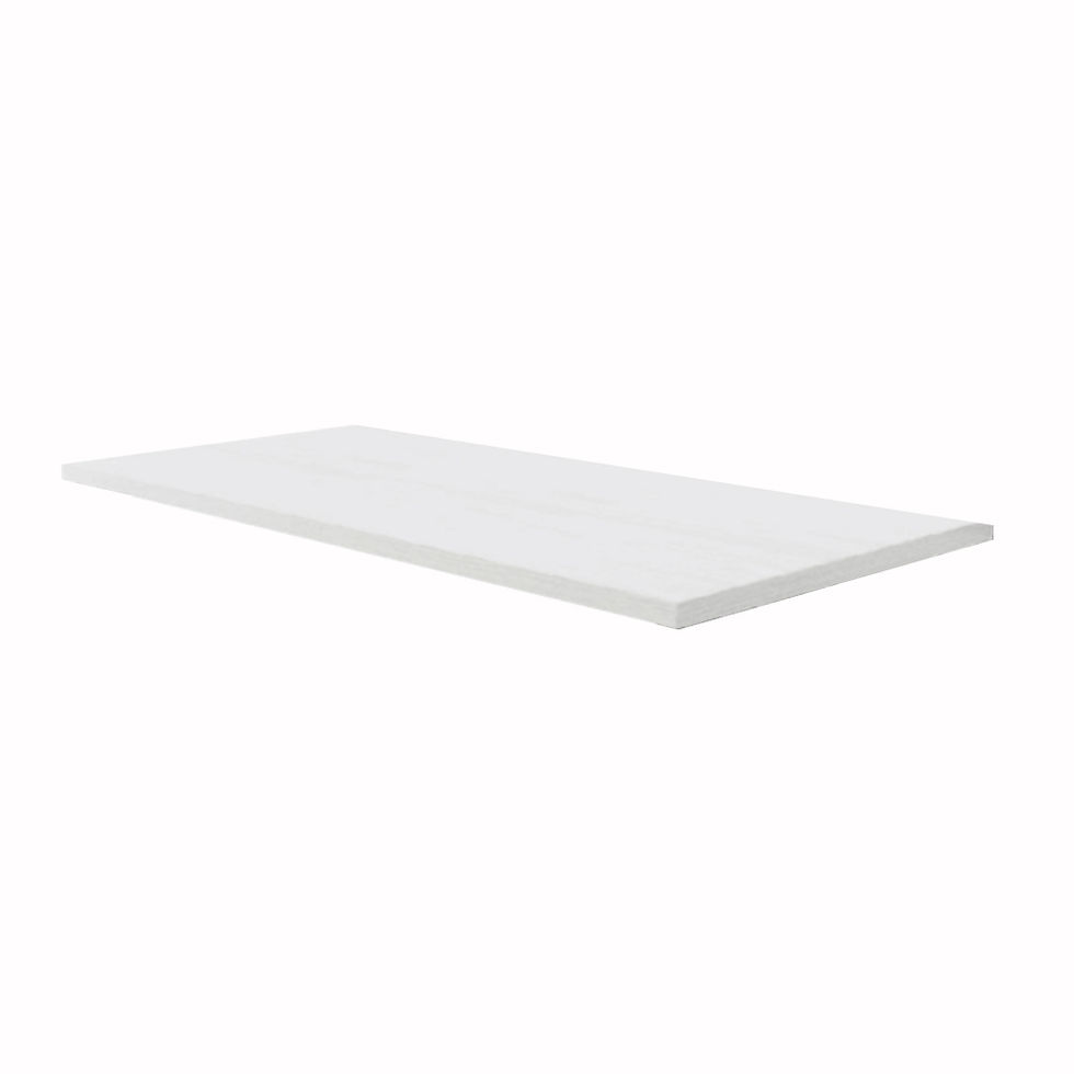 White wooden shelf measuring 1200 x 300 x 18 mm sturdy retail display shelf with smooth white finish, ideal for mounting on walls or shelving units in stores, boutiques, and shopfitting environments. Perfect for showcasing merchandise, organizing products, and enhancing visual merchandising with a clean, modern look.