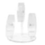 3-tier clear acrylic phone stand holder measuring 20 x 18 x 11.5 cm  transparent multi-level display organizer ideal for showcasing smartphones and small electronics in retail stores, trade shows, and shopfitting environments. Durable acrylic construction for stylish, space-saving product presentation.
