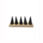 5-way velvet cone ring display stand elegant multi-cone jewelry holder covered in soft velvet, designed to showcase multiple rings in retail jewelry stores, boutiques, and exhibitions. Ideal for organized and luxurious presentation of engagement rings, fashion rings, and fine jewelry in professional merchandising displays.