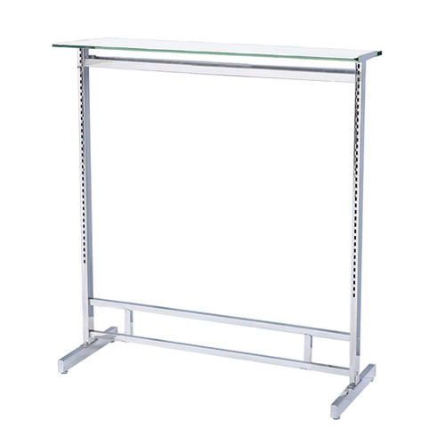 Retail Rail System Double Clothes Rail with Top Shelf Heavy Duty Retail Display & Storage ...