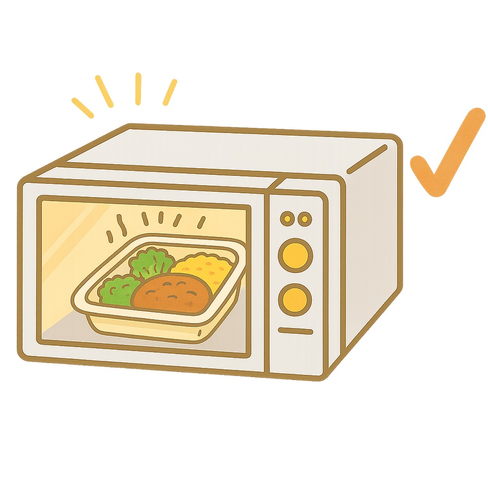 電子レンジでチンして完成
