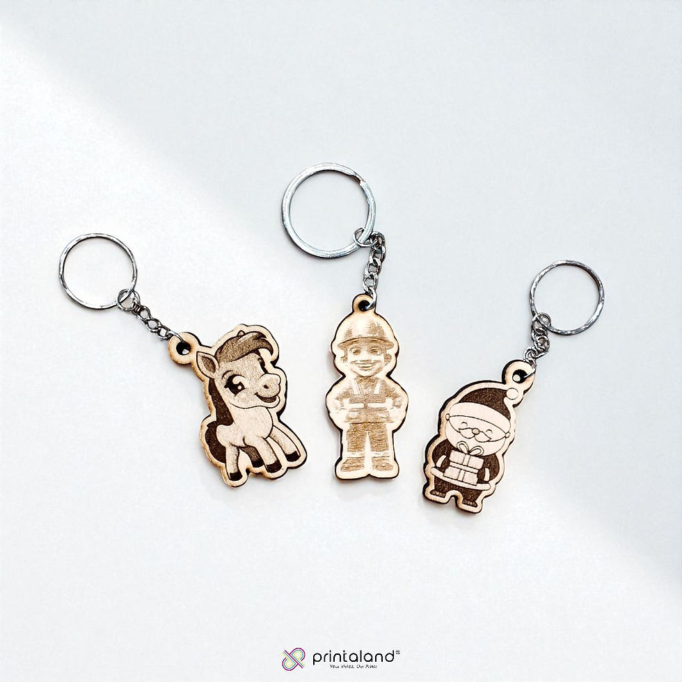 Engraved Wooden Keychain