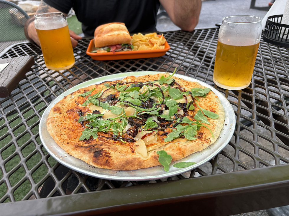 Fig & Pear Pizza at Peaceful Side Social