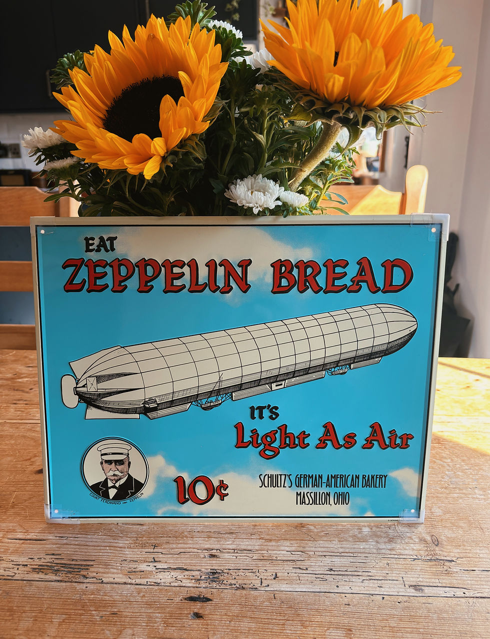 Zeppelin Bread Metal Sign