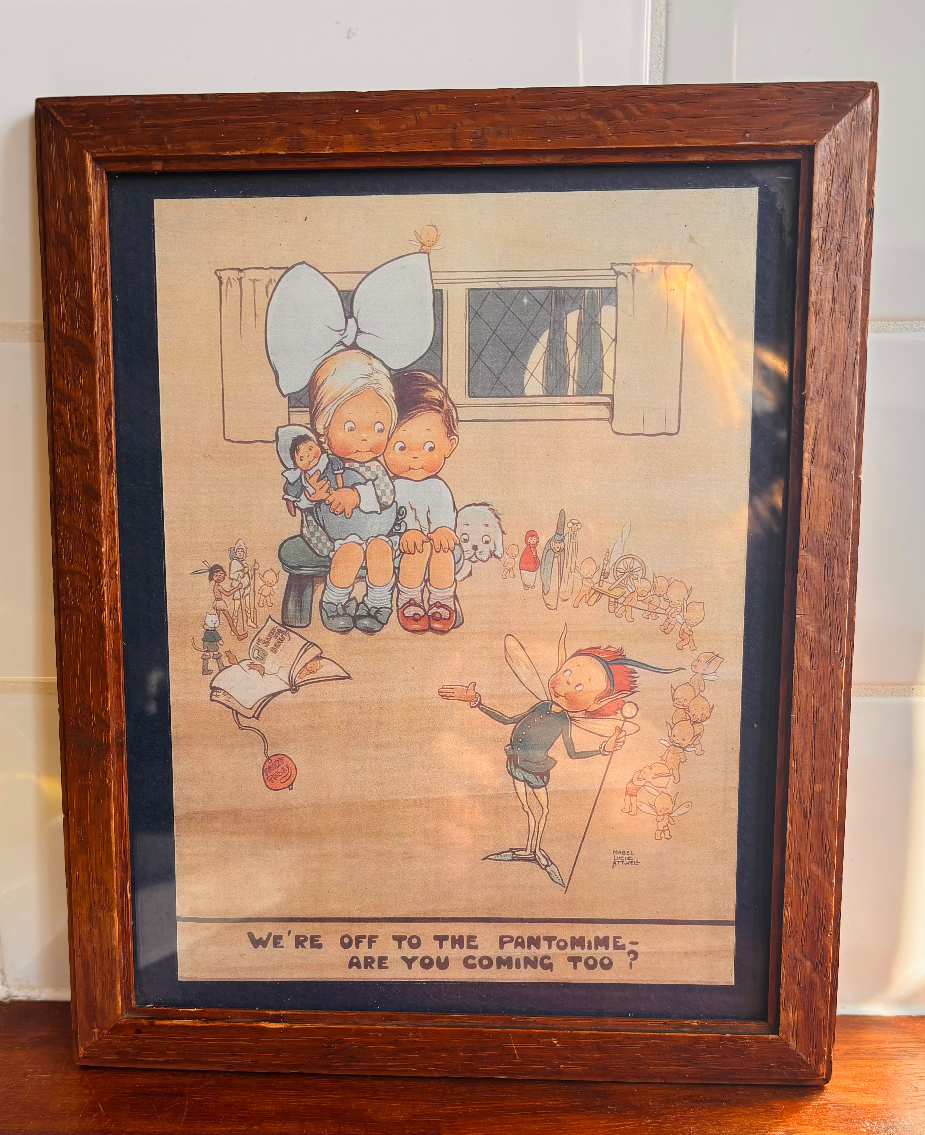 Vintage Mabel Lucie Attwell Framed ‘Pantomime’ Print