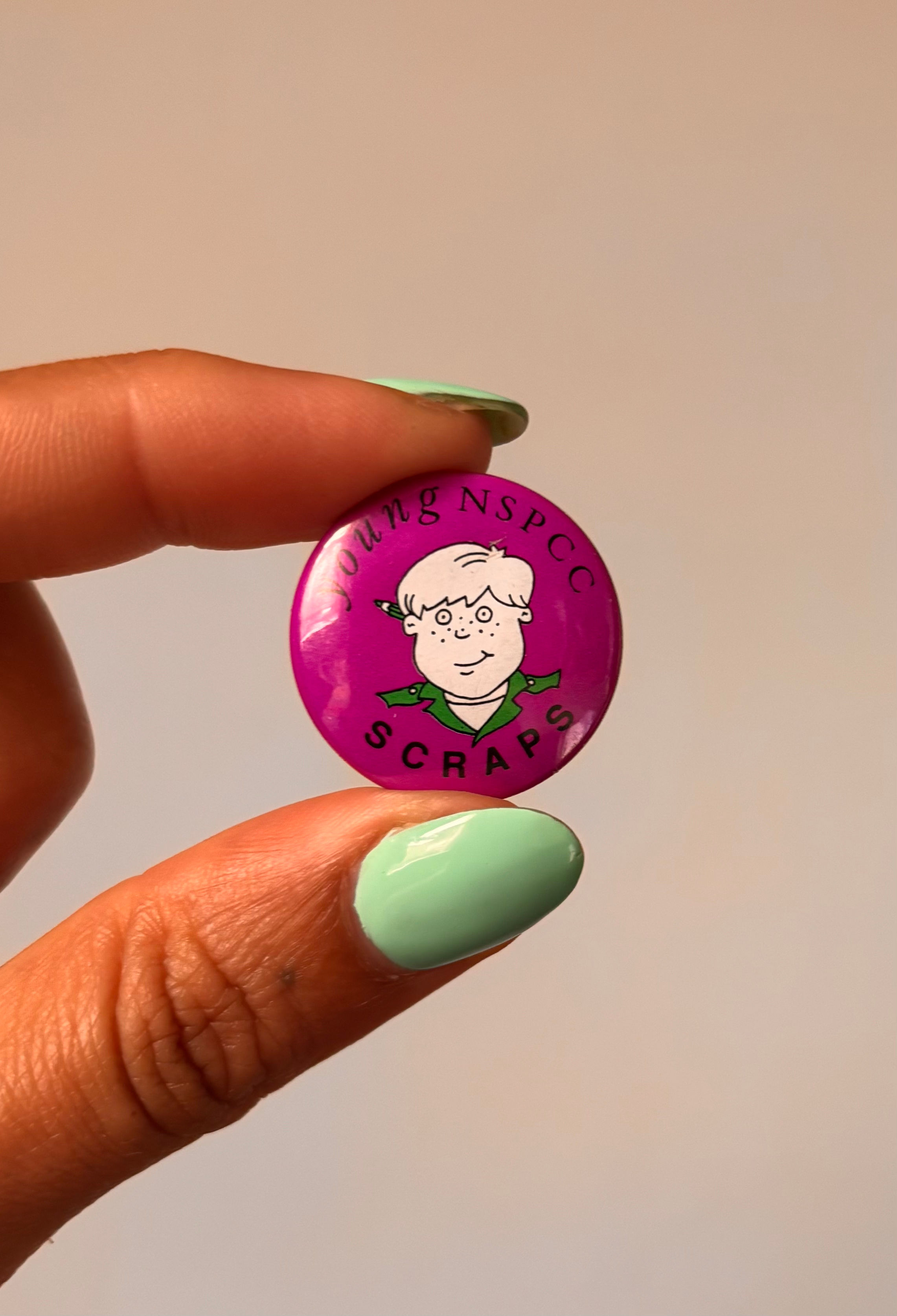 Vintage 1990’s NSPCC Badge - Scraps