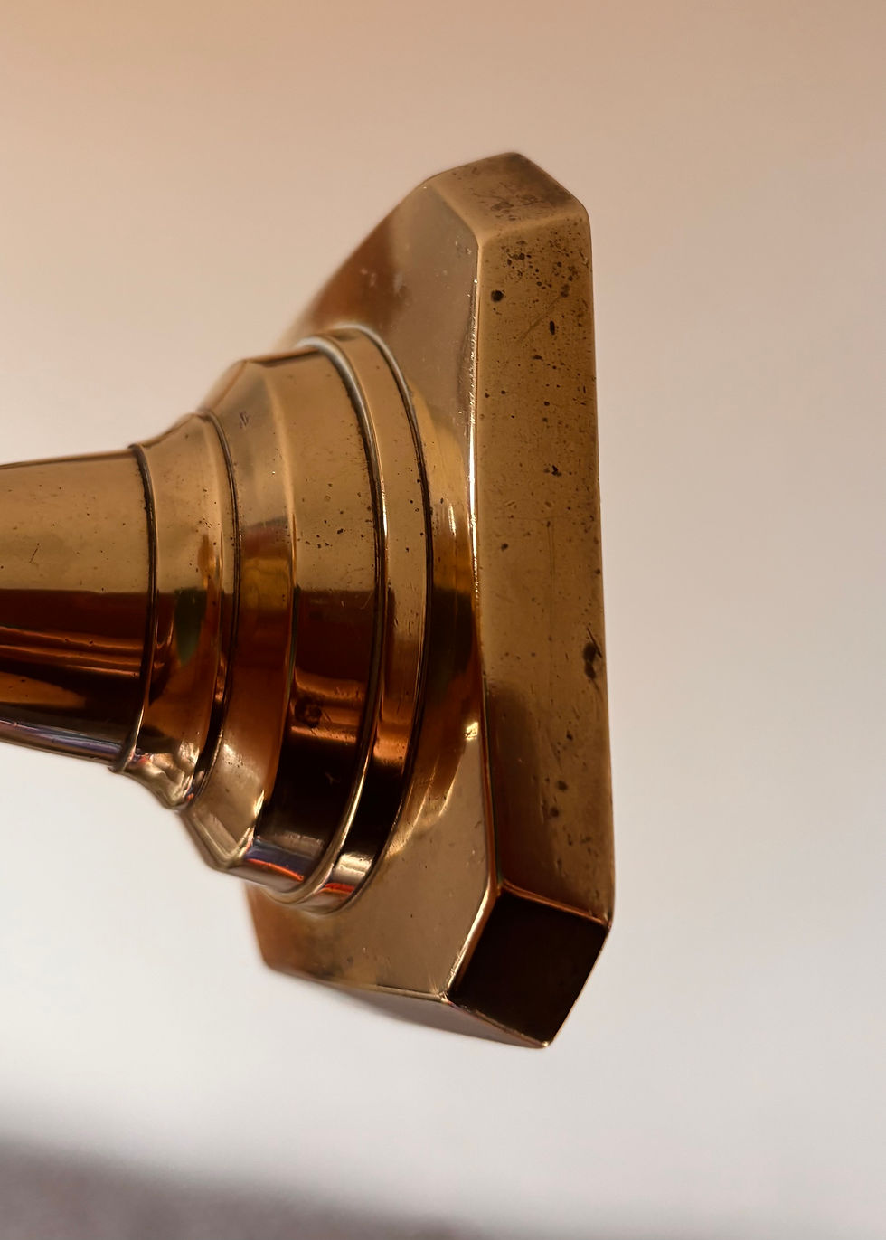 Thumbnail: Antique Polished Brass Candlestick Holders - Set of 3