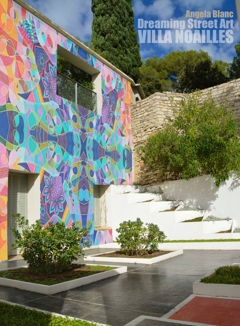 Murale colorée avec texte