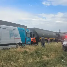 Estado de salud de la mujer atropellada por un tren de carga