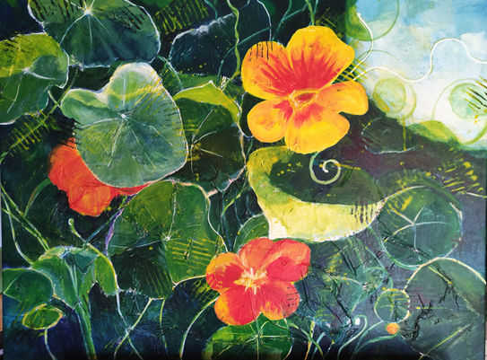 Kapuzinerkresse
Größe 100 x 120 cm
Akryl auf Leinwand
Werk 42 (2022)