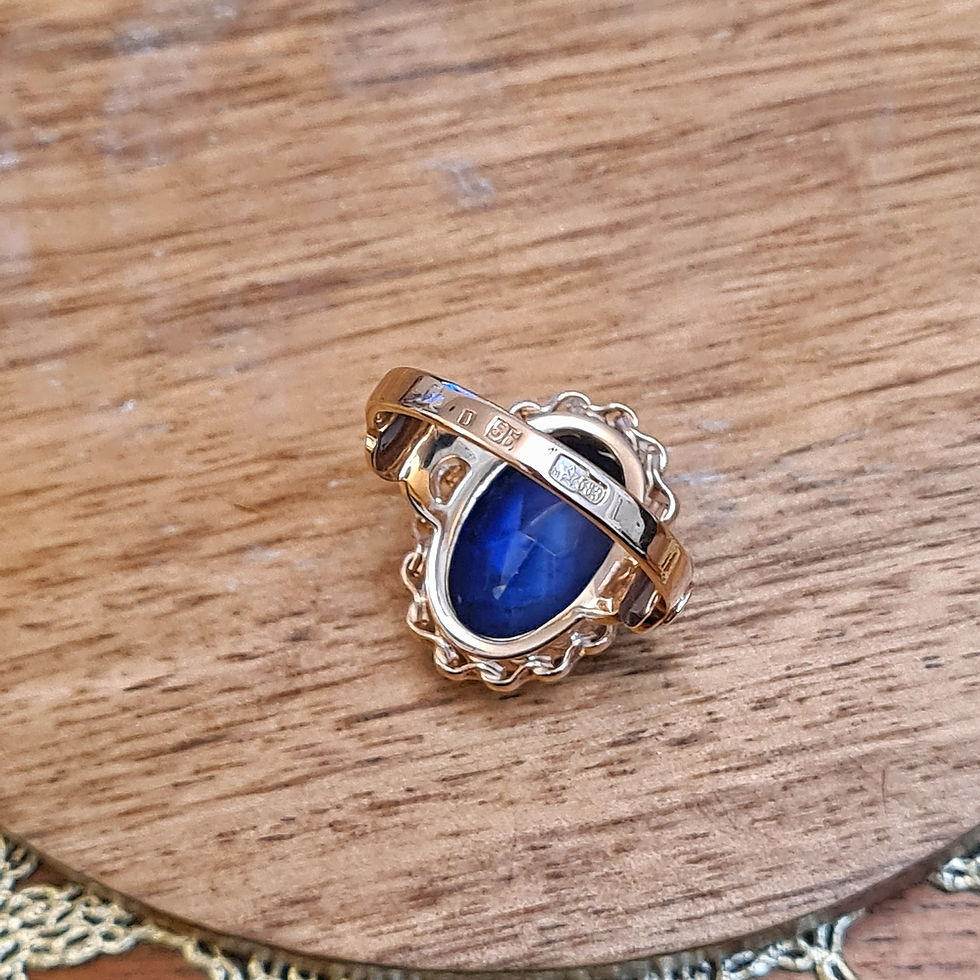 Thumbnail: Vintage Russian gold ring 314