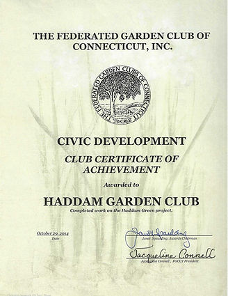 10 jpg FGCCT Club Certificate of Achievement - Haddam Green Project 2014.jpg