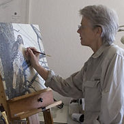 The studio of wildlife artist and photographer S.K.Schafer in Boulfer City, Nevada