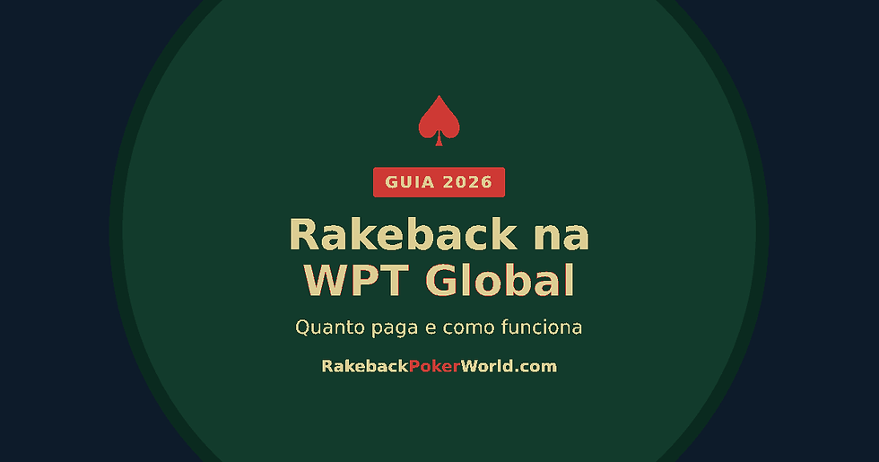 Rakeback na WPT Global (2026): quanto paga, como funciona e quem recebe