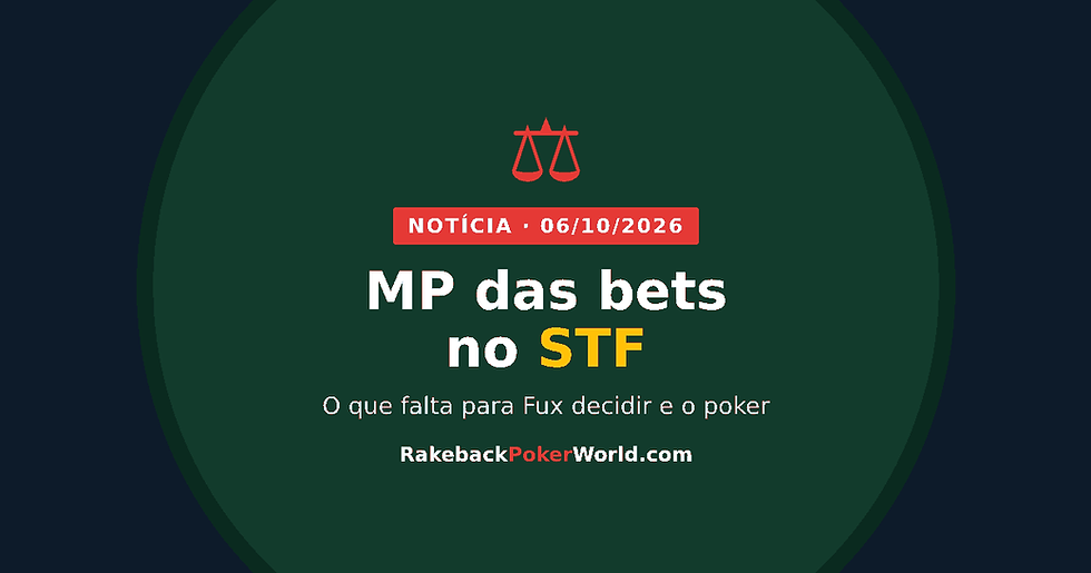 MP das bets no STF: o que falta para Fux decidir e o poker online