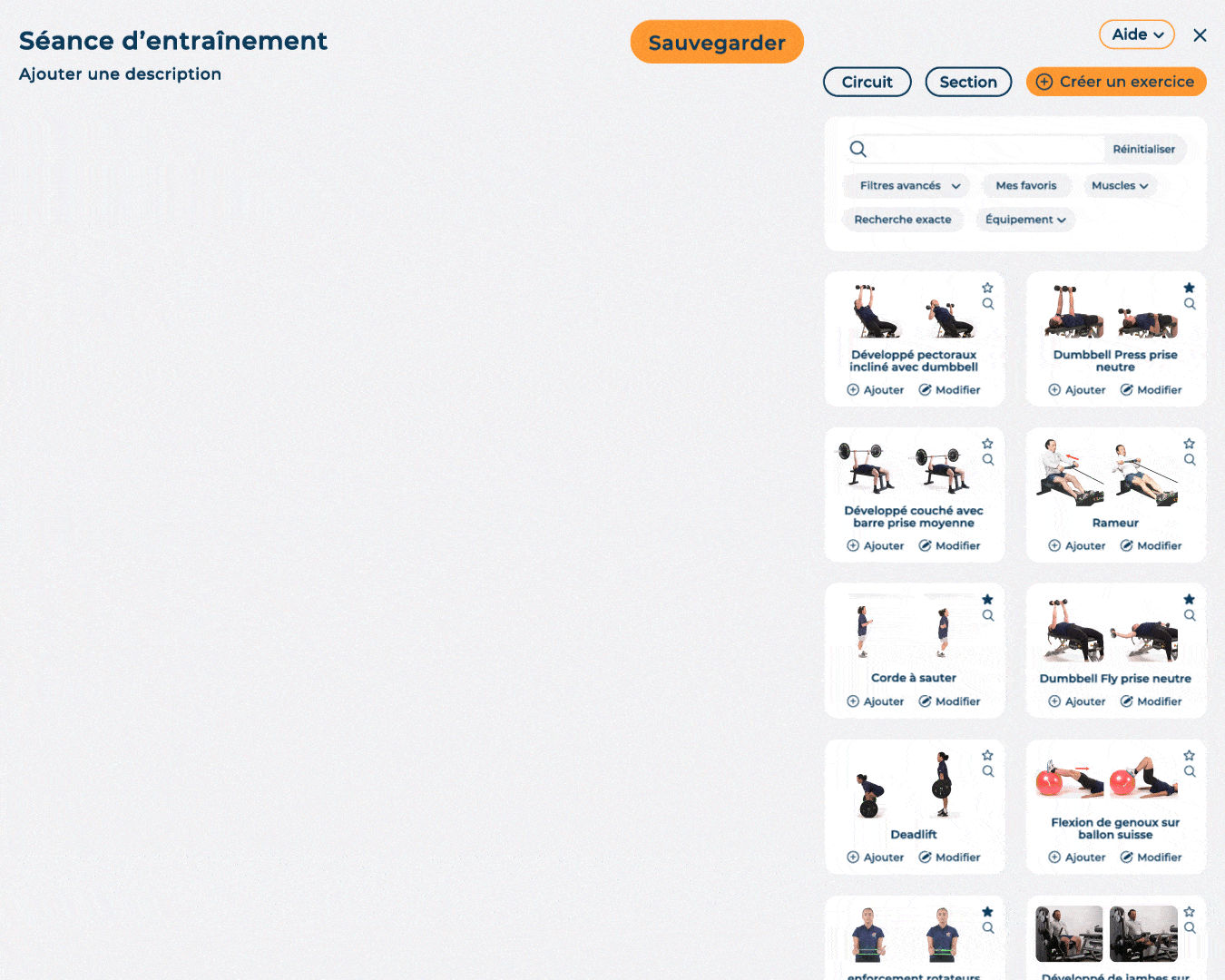 programme d'entraînement