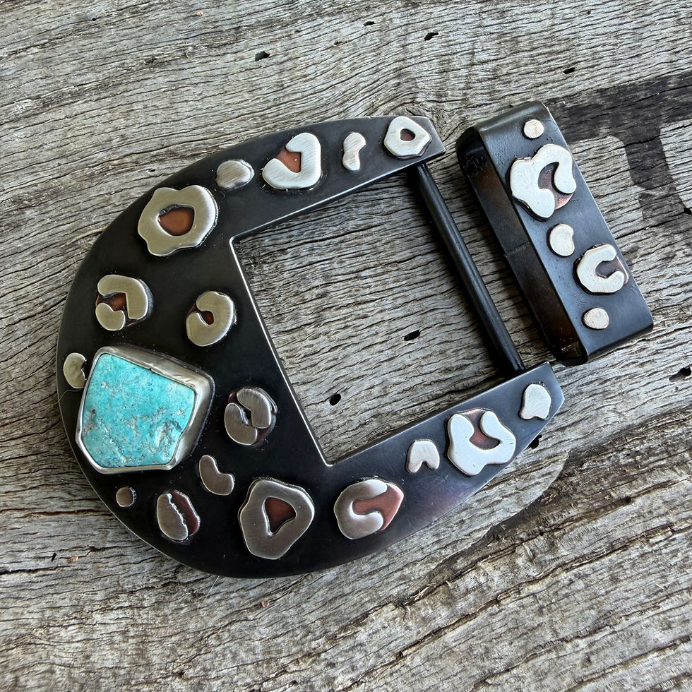 Thumbnail: 1.5” CUSTOM Cheetah Print Buckle 