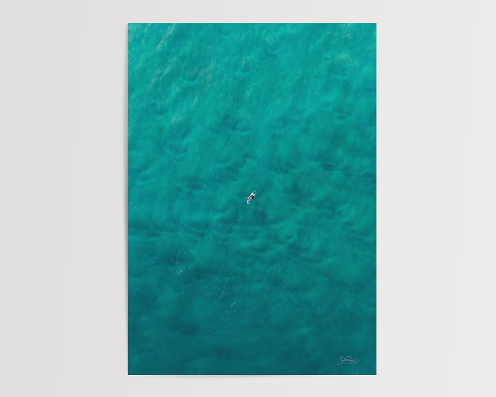 Thumbnail: Lone Surfer - Ocean Art Print